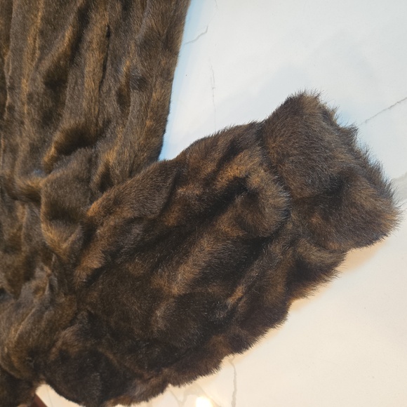 VTG Olympia Faux Fur Plush Full Length Maxi Glam Mob Wife Coat USA Womens 1X - Picture 6 of 12